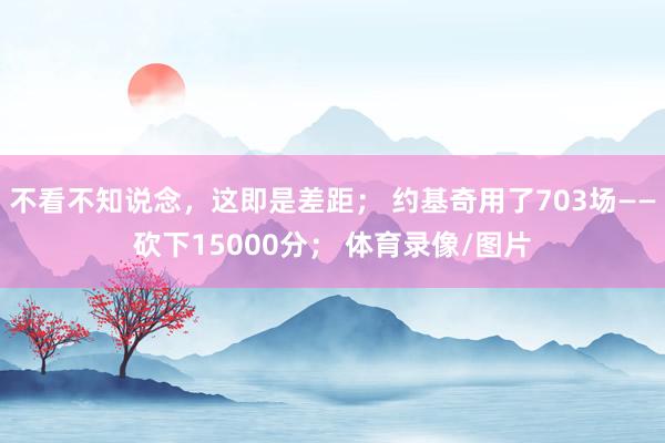 不看不知说念，这即是差距； 约基奇用了703场——砍下15000分； 体育录像/图片