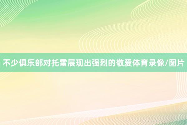 不少俱乐部对托雷展现出强烈的敬爱体育录像/图片