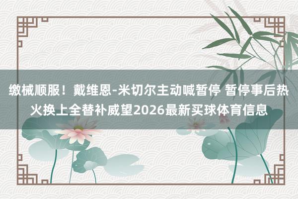 缴械顺服！戴维恩-米切尔主动喊暂停 暂停事后热火换上全替补威望2026最新买球体育信息