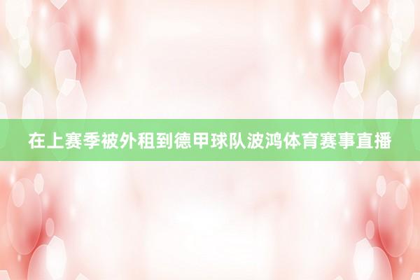 在上赛季被外租到德甲球队波鸿体育赛事直播