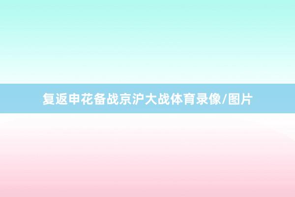 复返申花备战京沪大战体育录像/图片