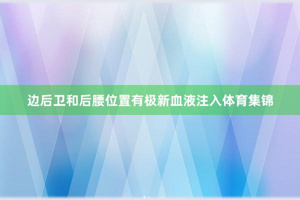 边后卫和后腰位置有极新血液注入体育集锦
