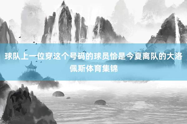 球队上一位穿这个号码的球员恰是今夏离队的大洛佩斯体育集锦