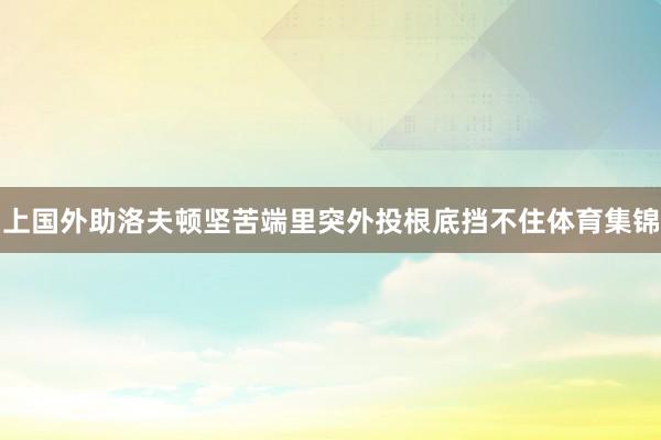 上国外助洛夫顿坚苦端里突外投根底挡不住体育集锦
