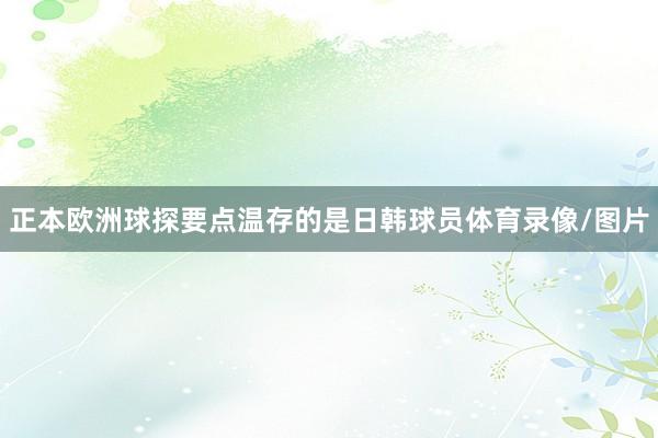 正本欧洲球探要点温存的是日韩球员体育录像/图片
