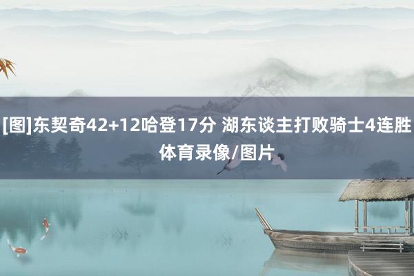 [图]东契奇42+12哈登17分 湖东谈主打败骑士4连胜    体育录像/图片