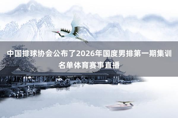 中国排球协会公布了2026年国度男排第一期集训名单体育赛事直播