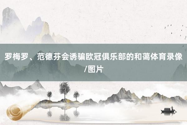 罗梅罗、范德芬会诱骗欧冠俱乐部的和蔼体育录像/图片