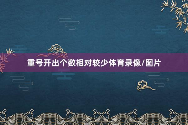 重号开出个数相对较少体育录像/图片