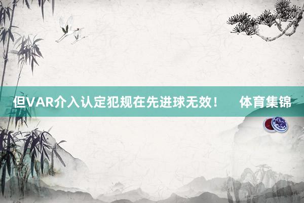 但VAR介入认定犯规在先进球无效！    体育集锦